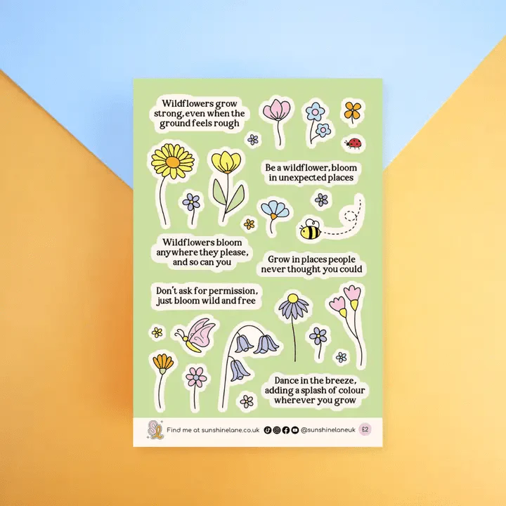 Be a Wildflower Deco Sticker Sheet