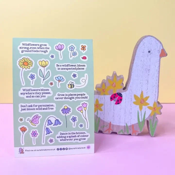 Be a Wildflower Deco Sticker Sheet - Image 2
