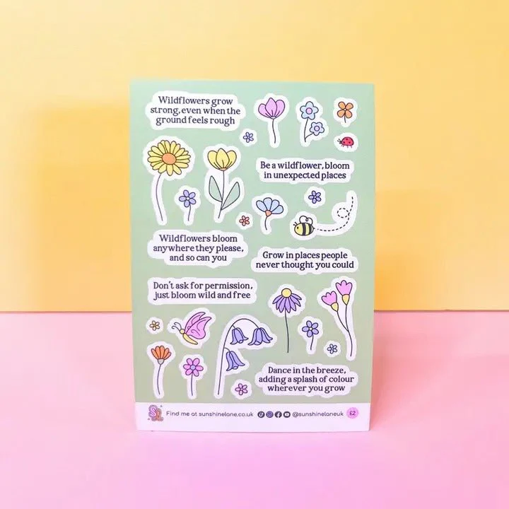 Be a Wildflower Deco Sticker Sheet - Image 3