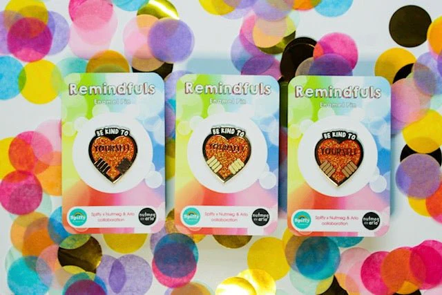 Be Kind to Yourself - Remindfuls Enamel Pin - Light Skin Tone - Image 3