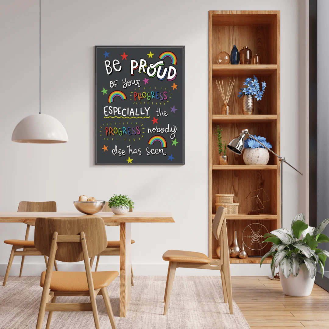 Be Proud Of Yourself - Motivational & Inspirational Poster Print for Mental Health and Well-Being - Image 3