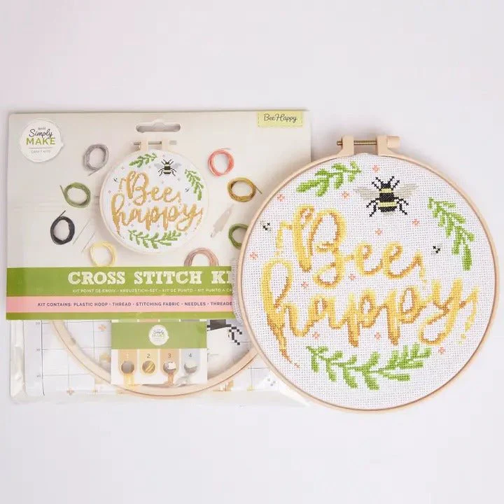 Bee Happy Cross Stitch Craft Kit