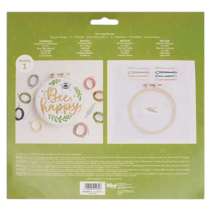 Bee Happy Cross Stitch Craft Kit - Image 3