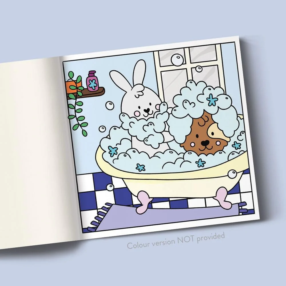 Cuties: Cute Kawaii Colouring Book for Teens and Adults Featuring Adorable Animals, Purmaids and Cosy Scenes - Image 3