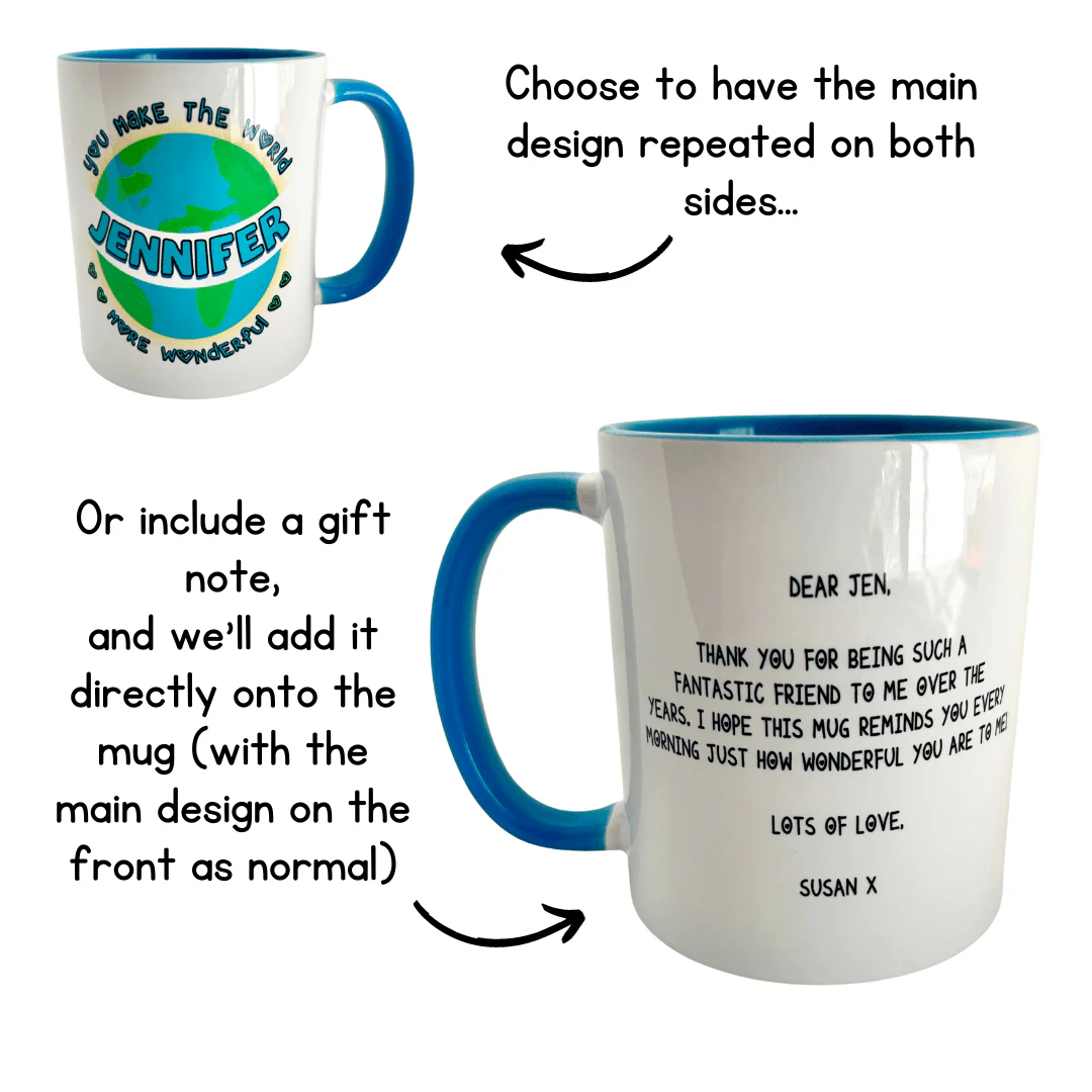 Don't Forget to Fill Your Cup Too - Personalised Mug with Name and Optional Gift Note - Image 3