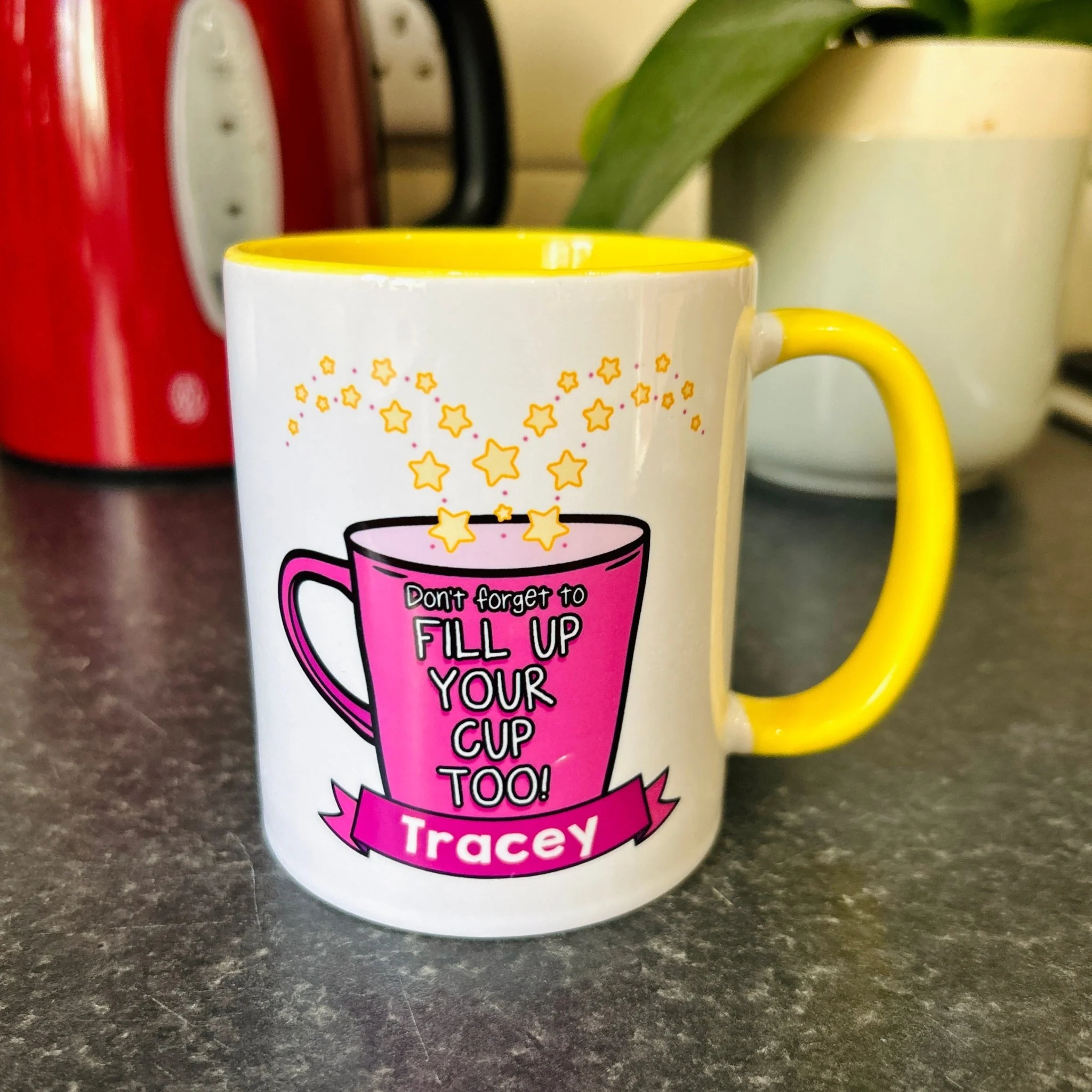 Don't Forget to Fill Your Cup Too - Personalised Mug with Name and Optional Gift Note - Image 4