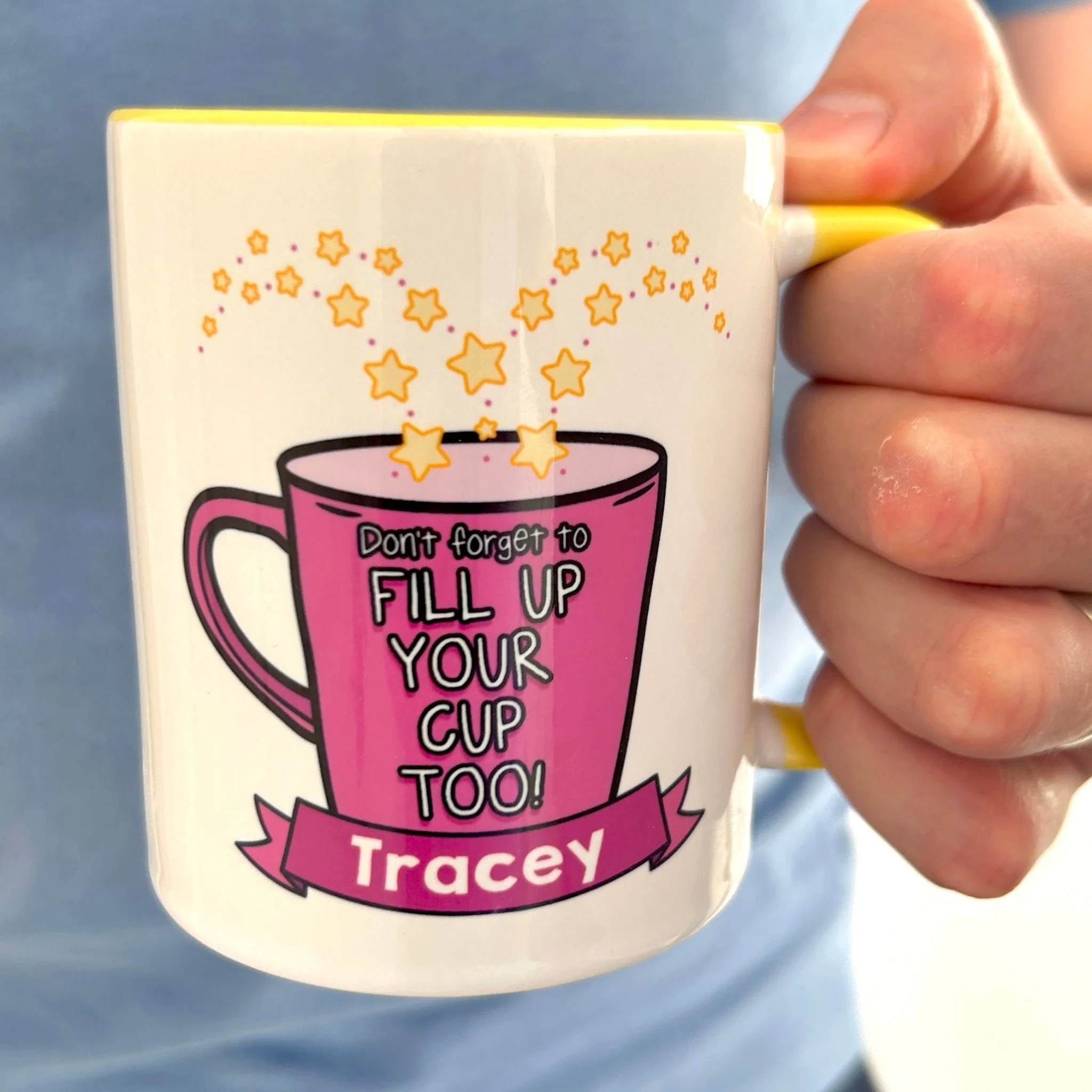 Don't Forget to Fill Your Cup Too - Personalised Mug with Name and Optional Gift Note - Image 5