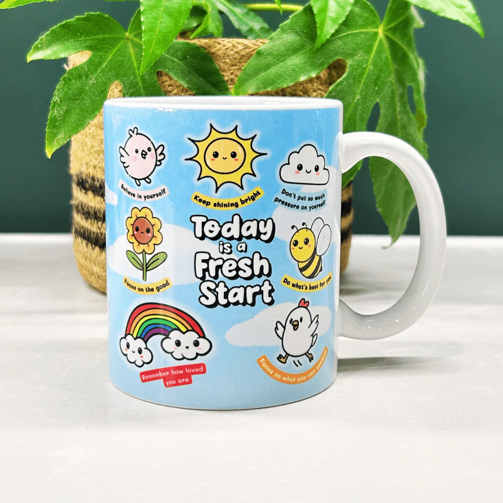 Every Day is a Fresh Start - Cute Motivational Mug - Image 2