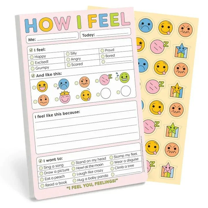 How I Feel Notepad and Stickers