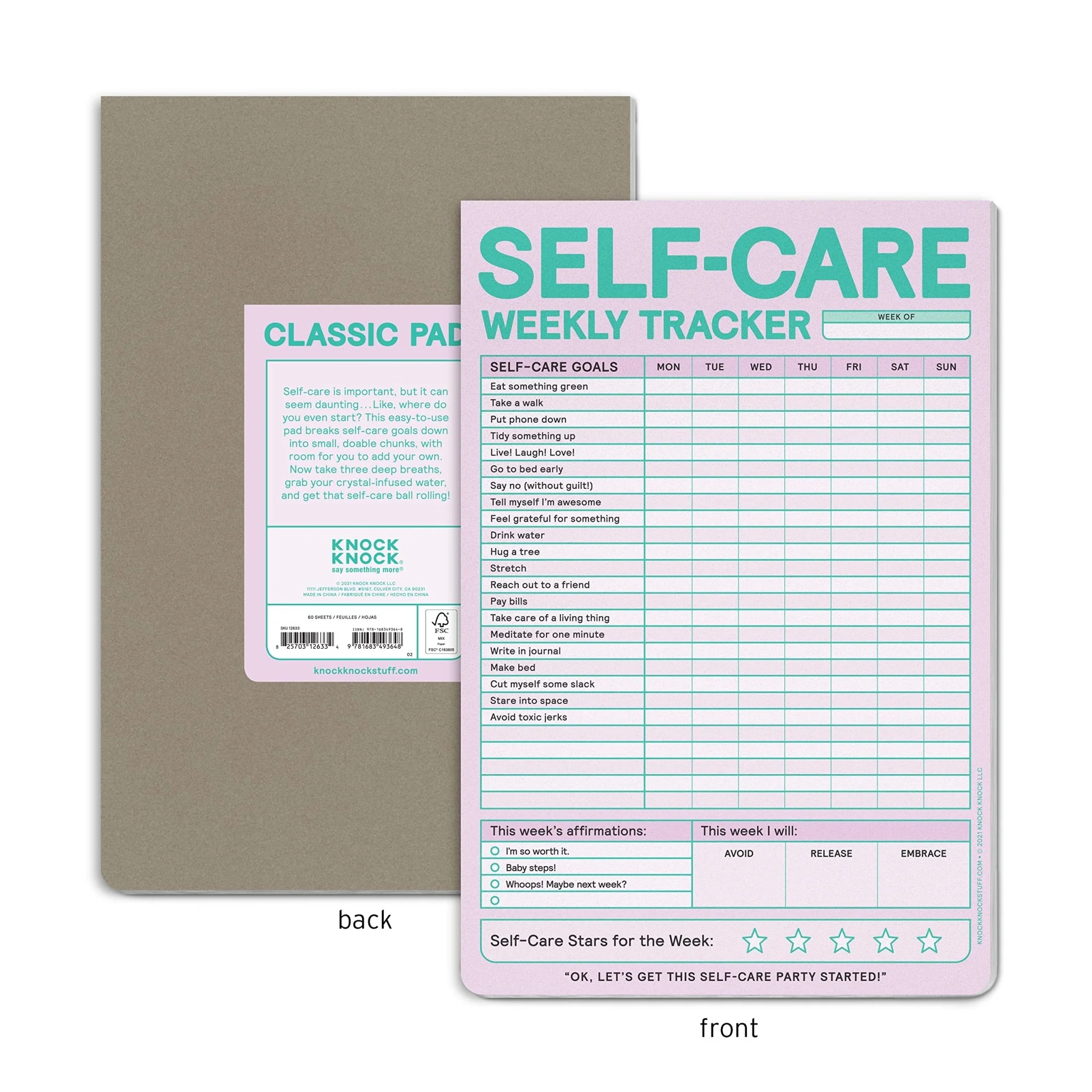 Self-Care Weekly Tracker Pad (Pastel Version) - Image 2