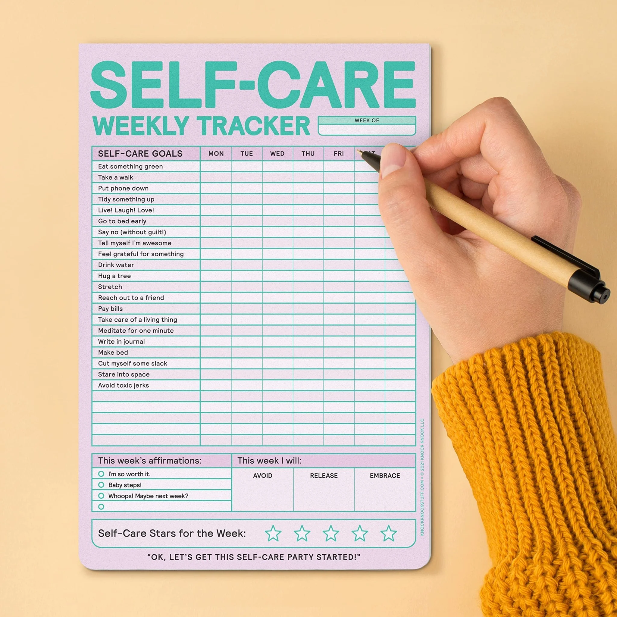 Self-Care Weekly Tracker Pad (Pastel Version) - Image 5