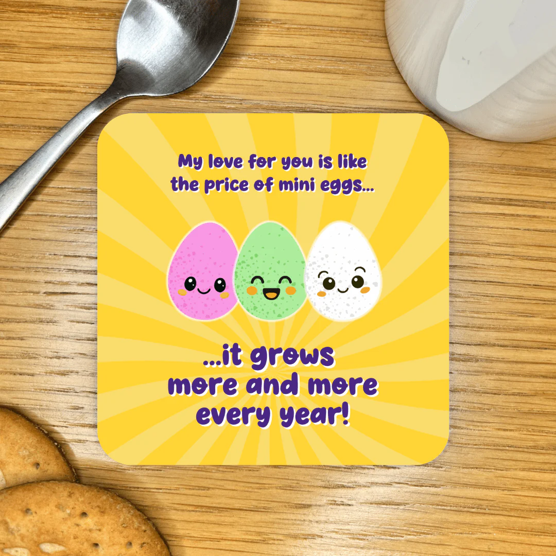 Mini Eggs - Cute Motivational Coaster