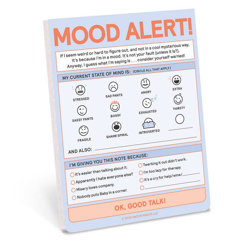 Mood Alert - Self-Care Notepad