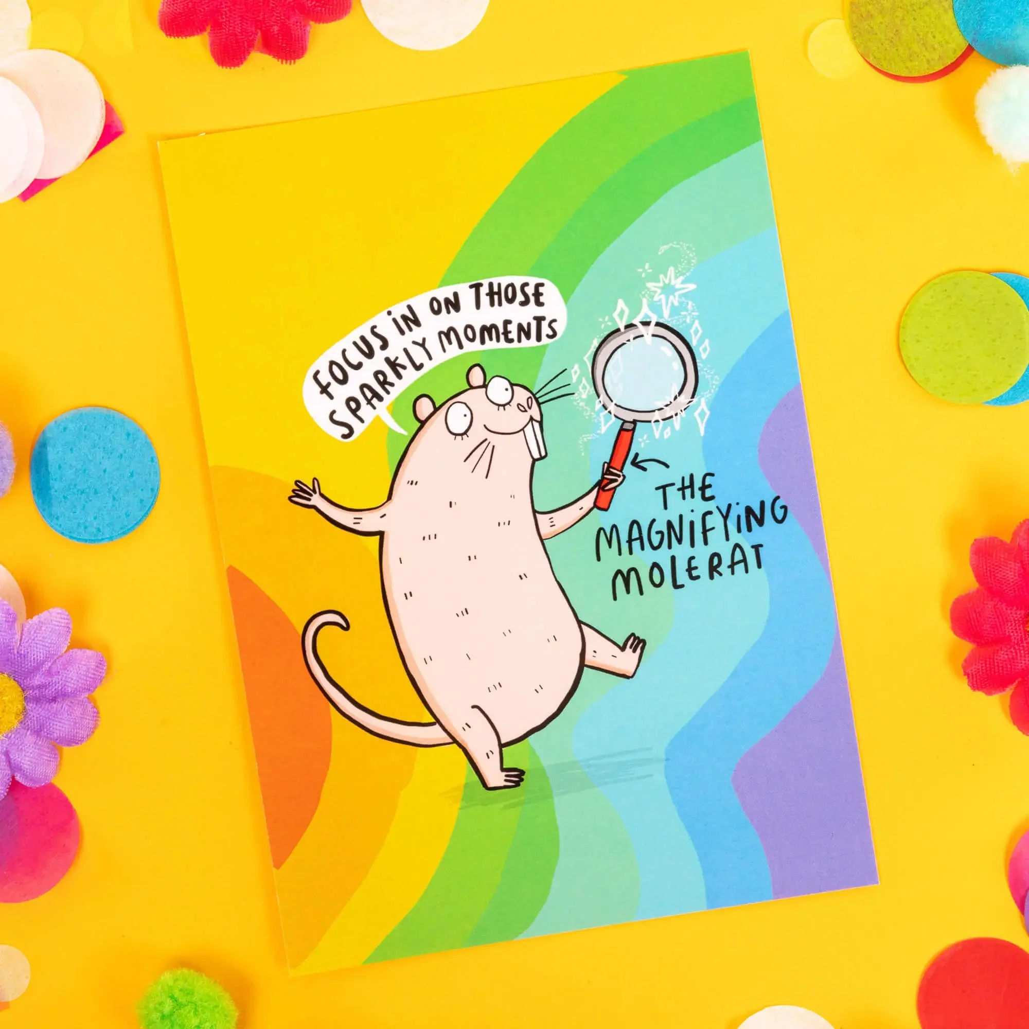 Sending Positive Vibes - Set of 5 Quirky Motivational Postcards by Katie Abey - Image 4