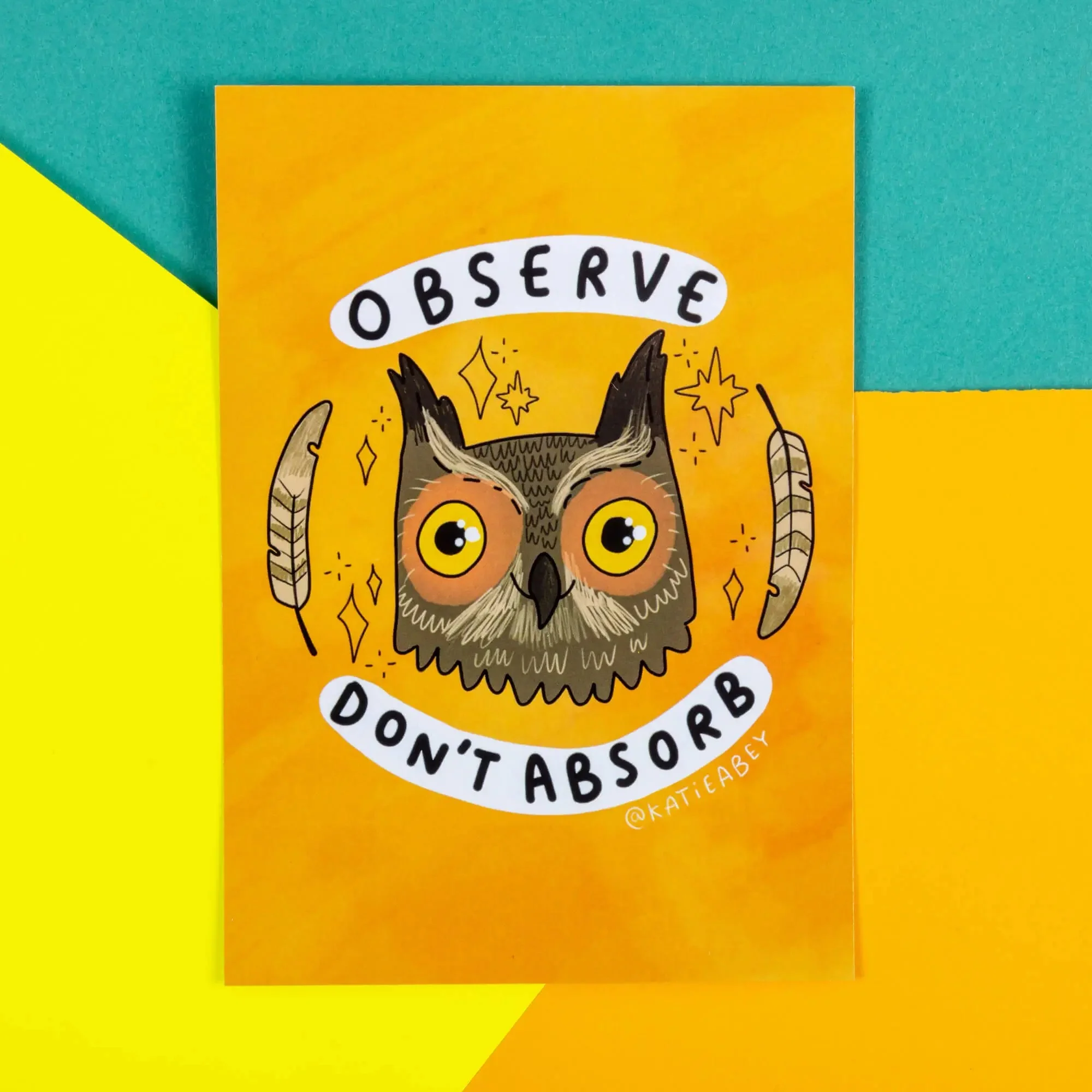 Protect Your Energy - Set of 5 Quirky Self-Care Postcards by Katie Abey - Image 4