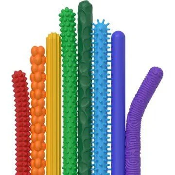 Sensory Fidget Sticks - Pack of 8 Texture Silicone Sticks - Image 6