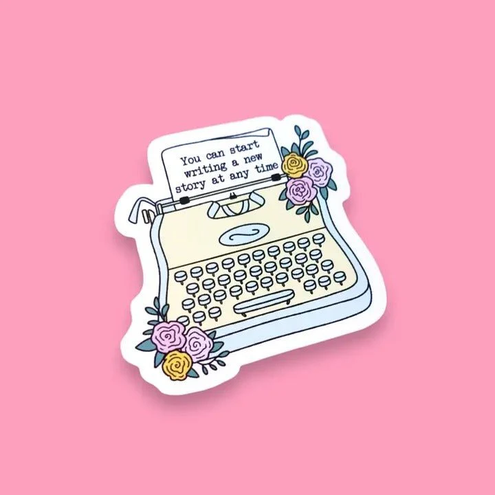 Typewriter Sticker - Start a New Story