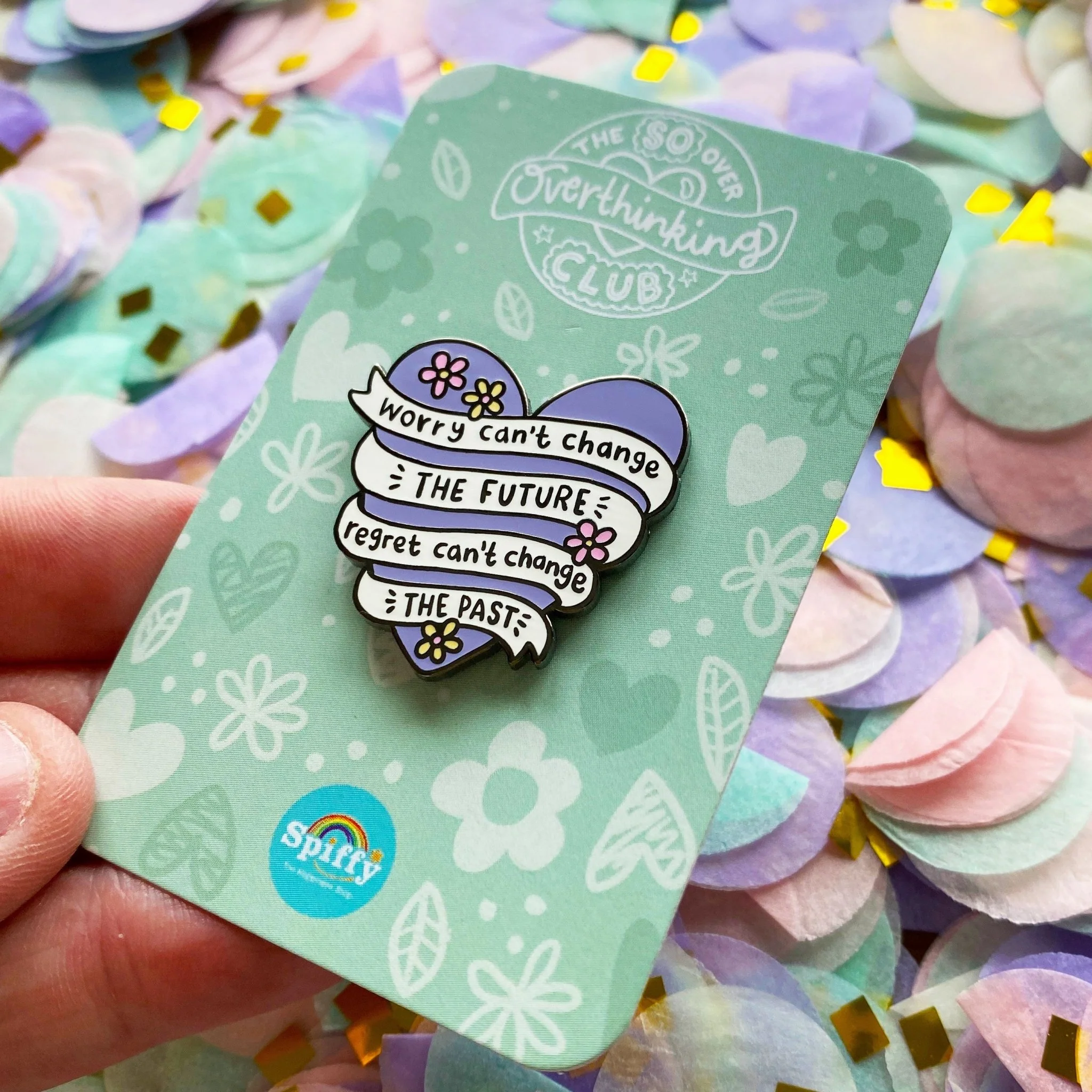 Worry Can't Change The Future Enamel Pin - Image 3