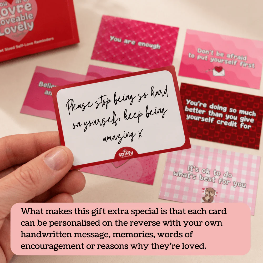 You Are Loved, Lovable and Lovely - Box of 20 Pocket Sized Self-Love Reminders - Image 4