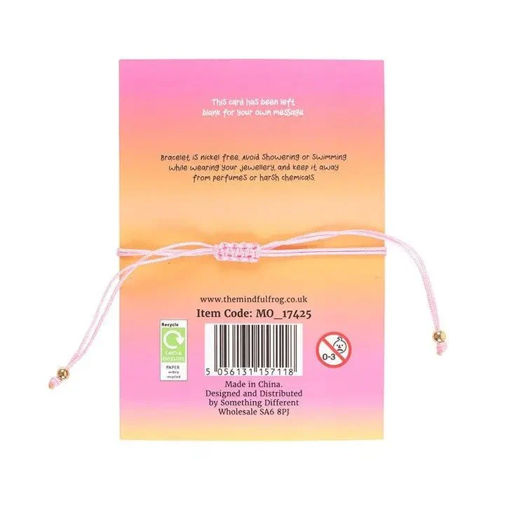 You Are Loved Rose Quartz Crystal Heart Bracelet - Image 5