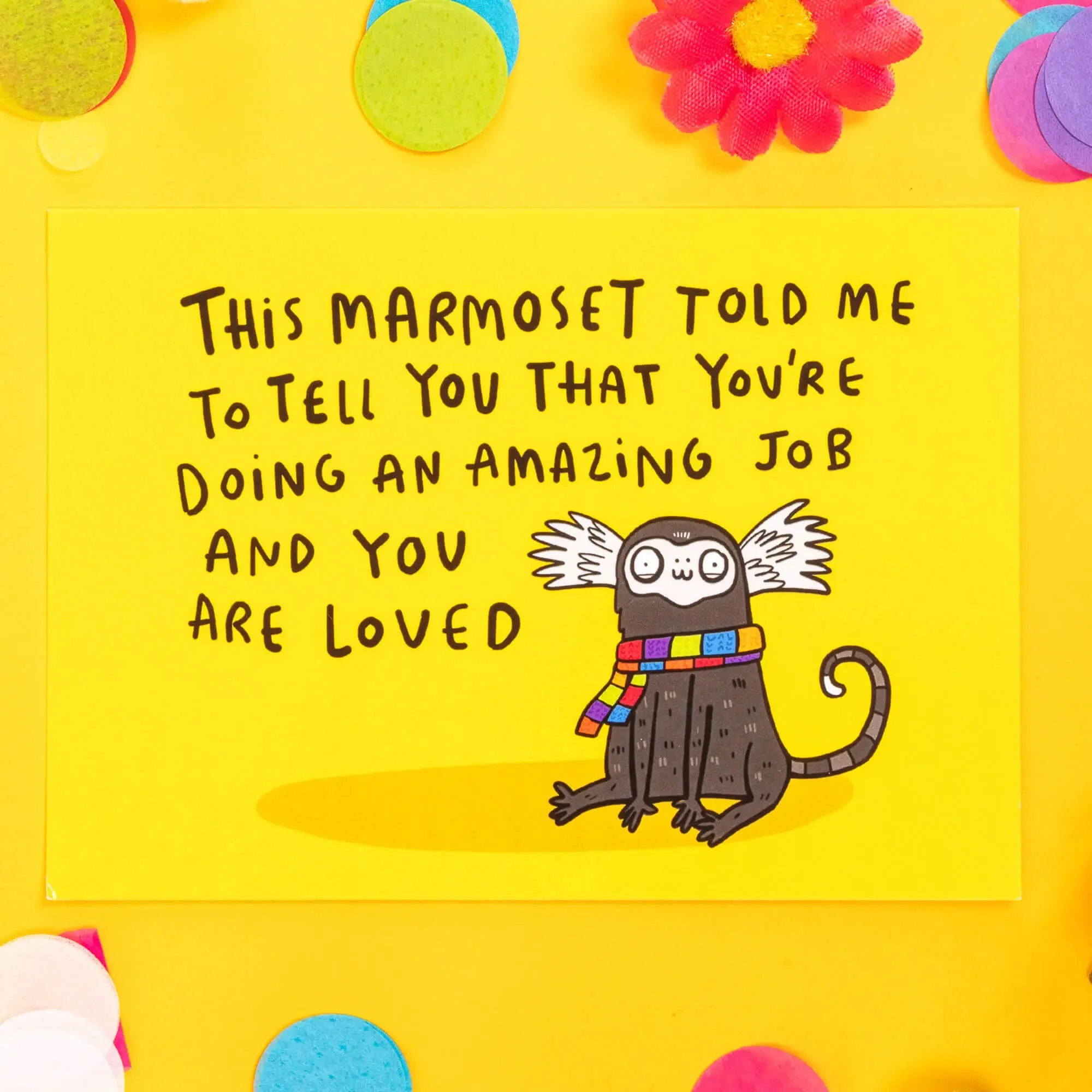 You're Amazing and You're Loved - Set of 5 Quirky Motivational Postcards by Katie Abey - Image 4